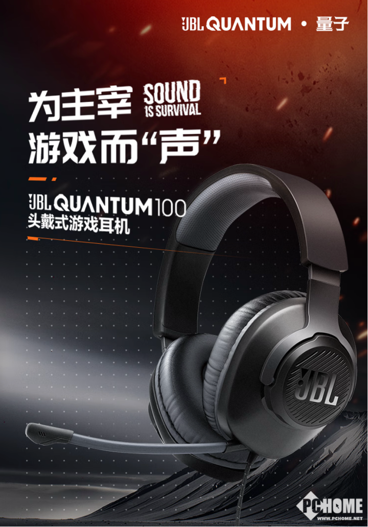 风暴头戴式游戏耳机限时优惠 到手只要169元！AG电玩国际JBL QUANTUM 100量子(图1)